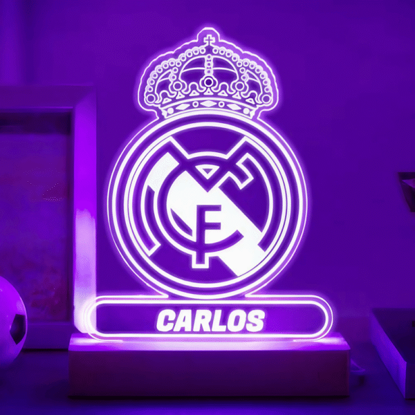Lámpara Escudo Real Madrid Personalizada