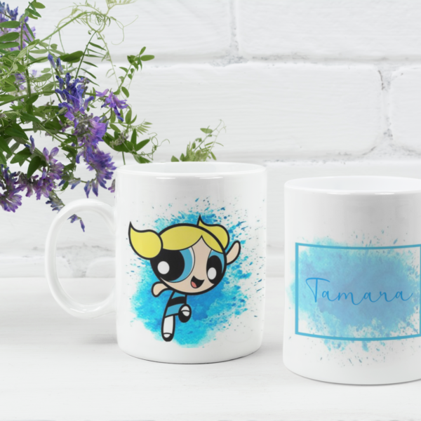 Taza Supernenas Burbuja con nombre
