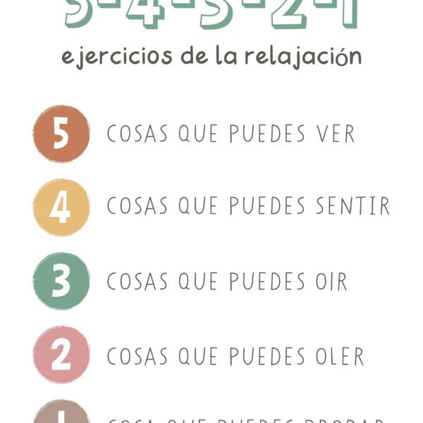 Lámina 'Ejercicios de relajación'