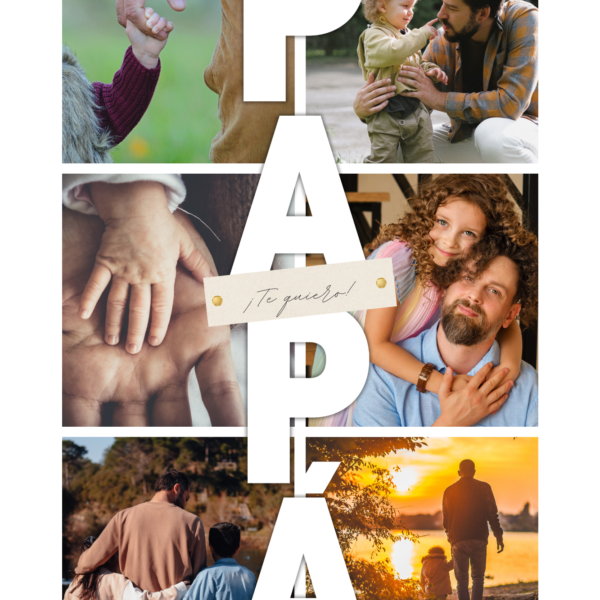 Lámina 6 fotos PAPÁ Te quiero