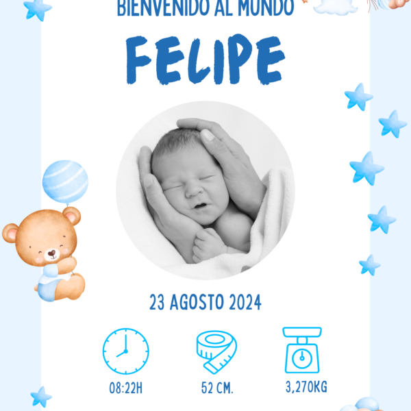 Natalicio Oso con foto