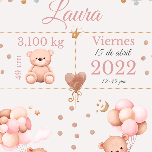 Natalicio Osos con Globos