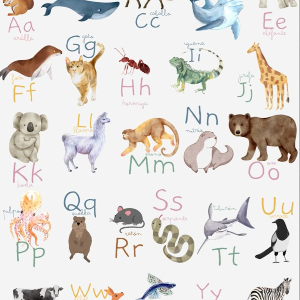 Lámina Abecedario Animales