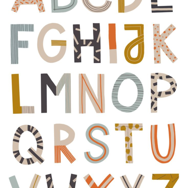 Lámina Abecedario Rayas