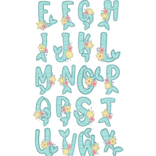Lámina Abecedario Sirena