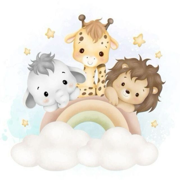 Lámina Animales Arcoíris