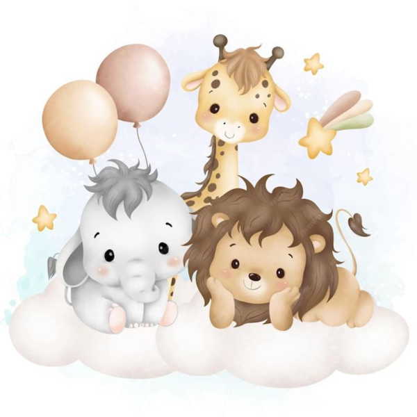 Lámina Animales en la nube