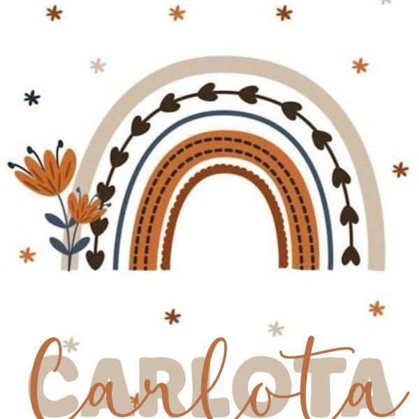 Lámina Arcoíris Tonos Tierra con nombre