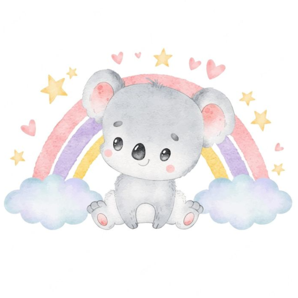 Lámina Koala Arcoíris