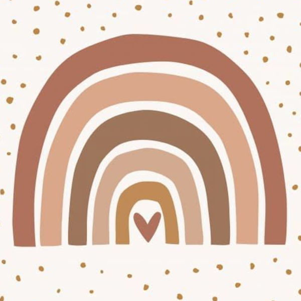 Lámina Arcoíris Tonos Tierra Minimalista