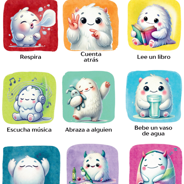 Lámina 'Estrategias para calmarse'