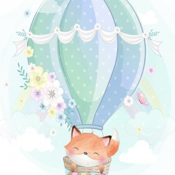 Lámina Zorro en Globo Aerostático