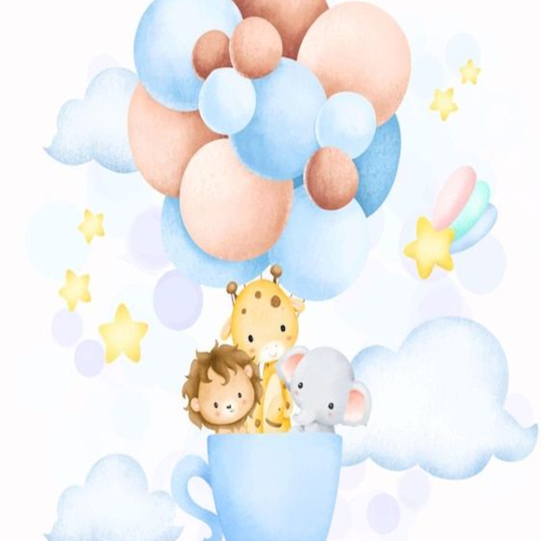 Lámina Animales Globos