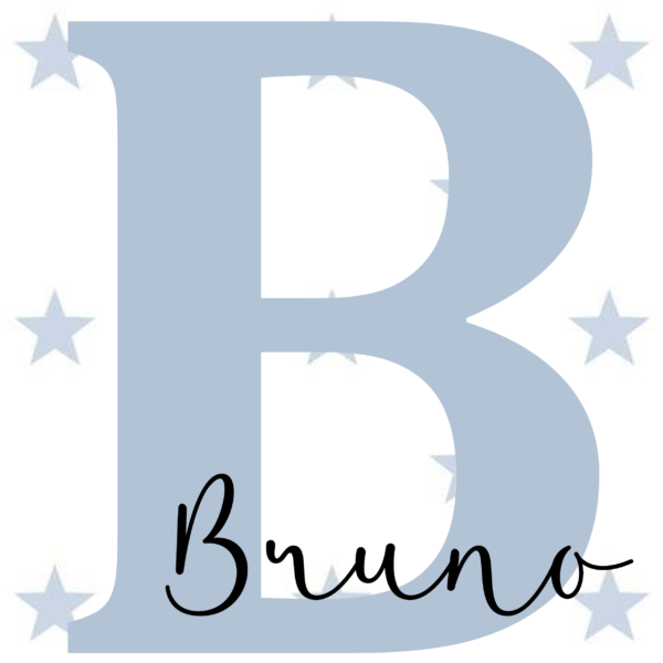 Lámina Inicial Nombre Azul con estrellas