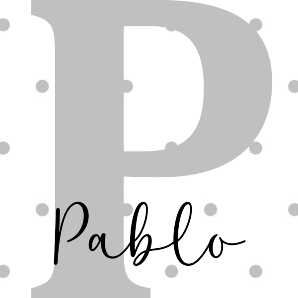 Lámina Inicial Nombre Gris con puntos