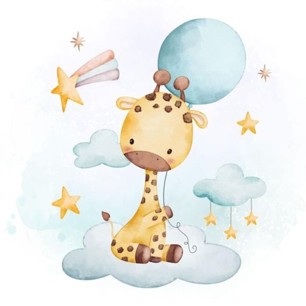 Lámina Jirafa Globo